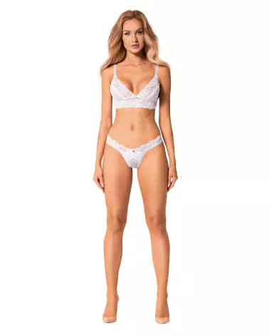 Image de l'ensemble Heavenlly Blanc par Obsessive, lingerie élégante et séduisante-3