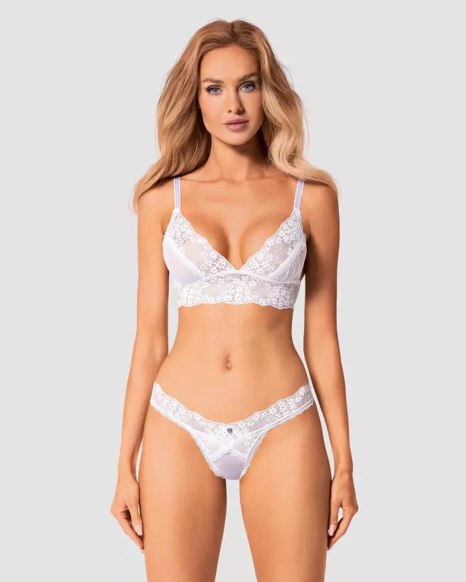 Image de l'ensemble Heavenlly Blanc par Obsessive, lingerie élégante et séduisante-5
