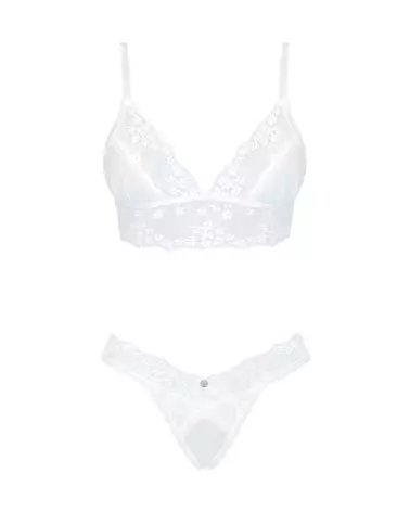 Image de l'ensemble Heavenlly Blanc par Obsessive, lingerie élégante et séduisante-7