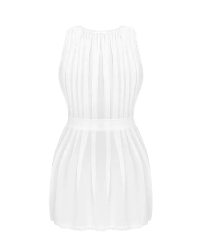 Peignoir blanc Heavenlly Obsessive élégant et confortable-8