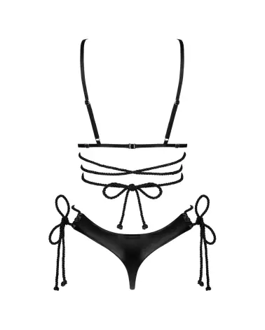 Ensemble Cordellis Obsessive noir en wetlook, lingerie sexy femme-7