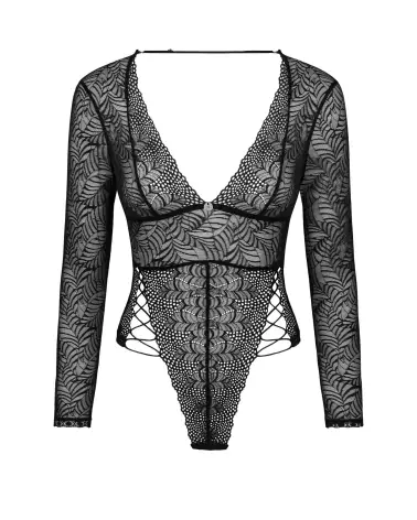 Body Merlys noir élégant Obsessive, lingerie séduisante en dentelle-7
