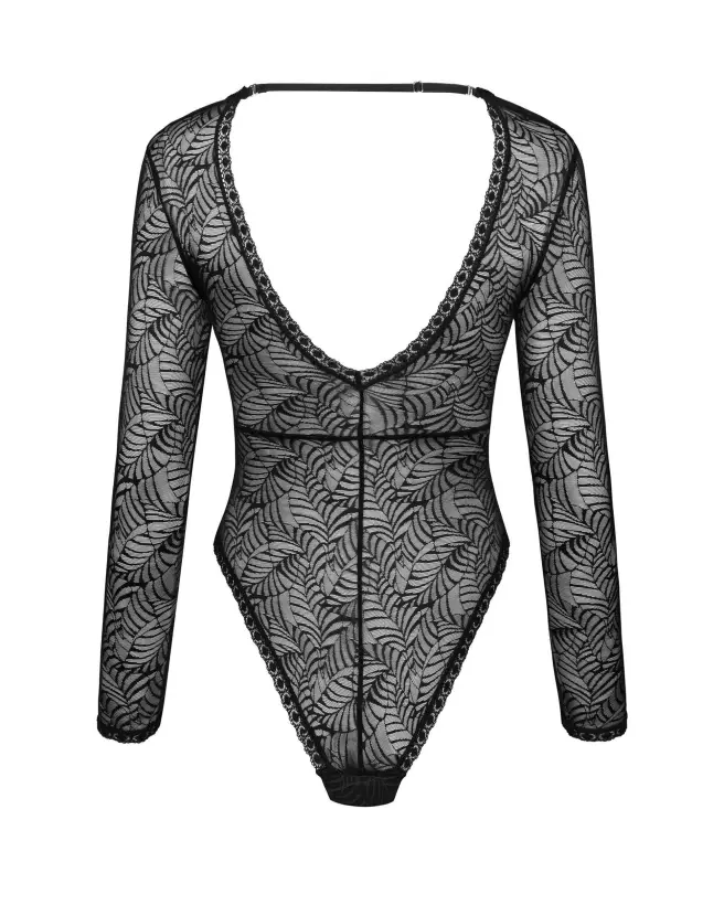 Body Merlys noir élégant Obsessive, lingerie séduisante en dentelle-8