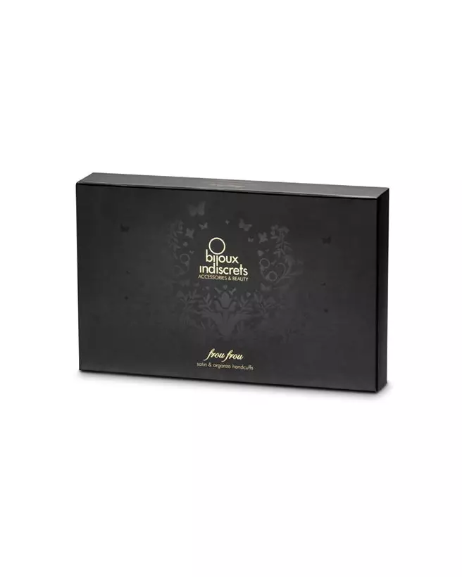 Menottes Frou Frou Noir de Bijoux Indiscrets, accessoires de bondage élégant-5