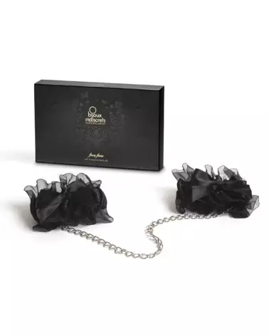 Menottes Frou Frou Noir de Bijoux Indiscrets, accessoires de bondage élégant-6