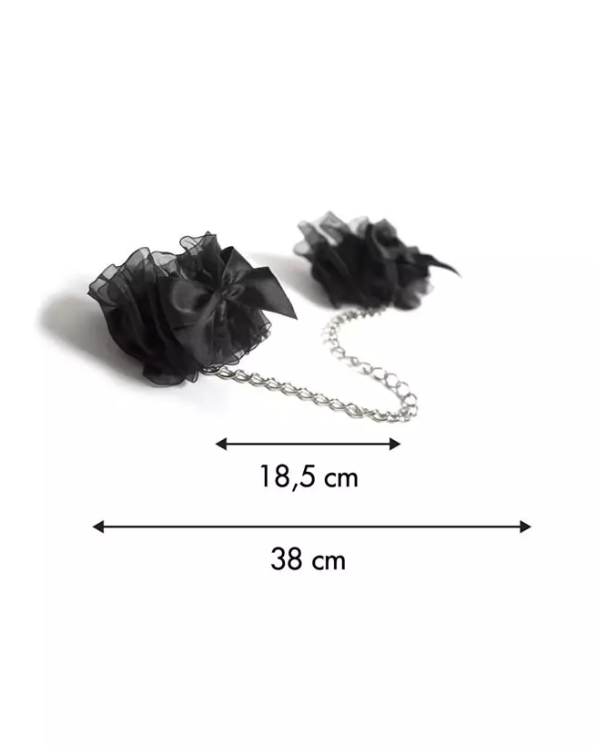 Menottes Frou Frou Noir de Bijoux Indiscrets, accessoires de bondage élégant-8