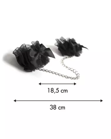 Menottes Frou Frou Noir de Bijoux Indiscrets, accessoires de bondage élégant-8