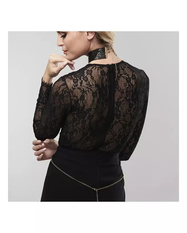 Collier Désir Métallique Noir Bijoux Indiscrets Élégant-2