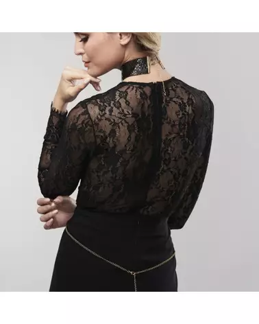 Collier Désir Métallique Noir Bijoux Indiscrets Élégant-2