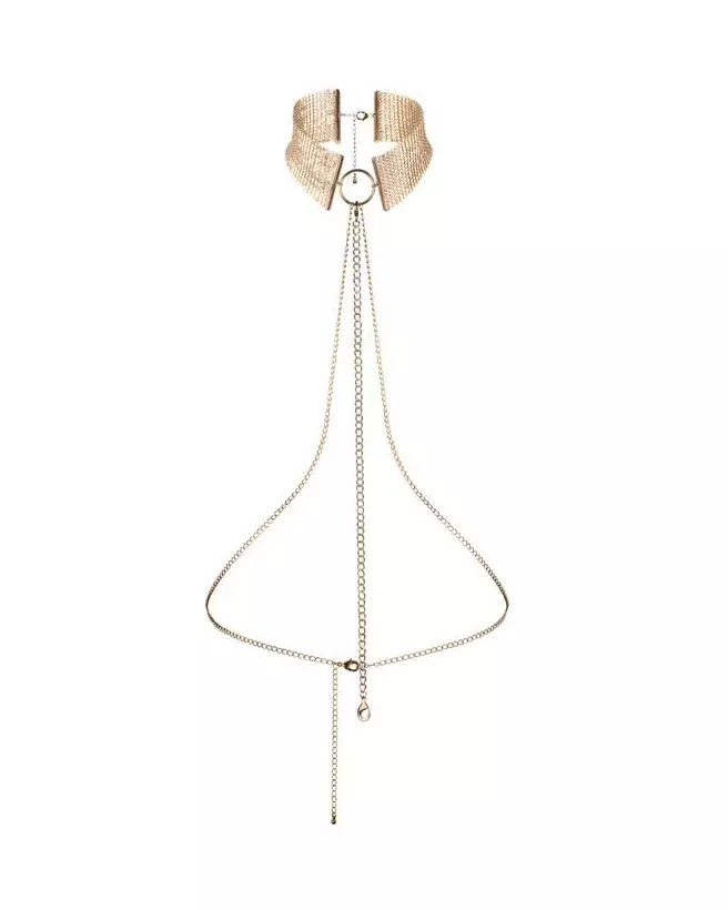 Collier Désir Métallique en Or par Bijoux Indiscrets, Bijoux de Corps Élégant-3