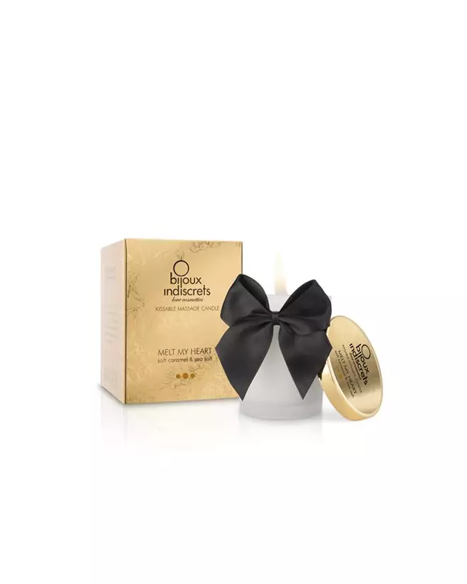 Bougie de massage embrassable caramel doux Bijoux Indiscrets-1
