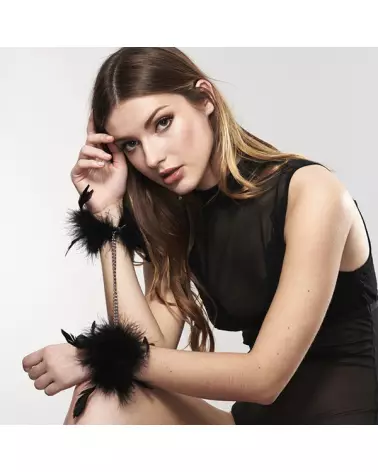 Menottes Za Za Zu noires Bijoux Indiscrets pour jeux BDSM élégants-1