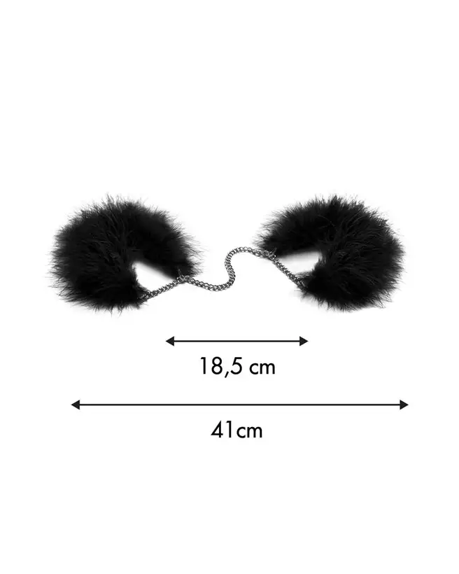 Menottes Za Za Zu noires Bijoux Indiscrets pour jeux BDSM élégants-3