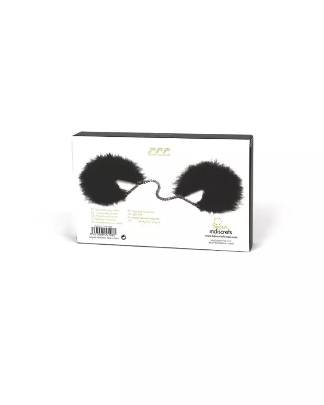 Menottes Za Za Zu noires Bijoux Indiscrets pour jeux BDSM élégants-4