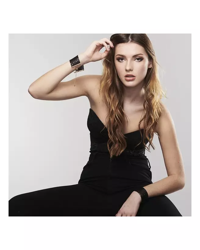 Menottes Bracelets Noir Bijoux Indiscrets pour jeux érotiques et bondage soft-2