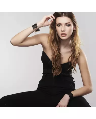 Menottes Bracelets Noir Bijoux Indiscrets pour jeux érotiques et bondage soft-2