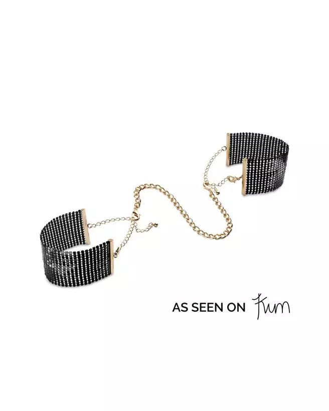 Menottes Bracelets Noir Bijoux Indiscrets pour jeux érotiques et bondage soft-3