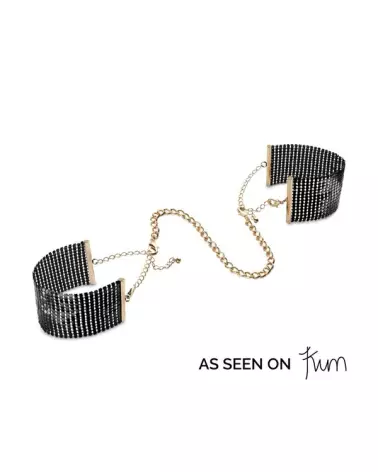Menottes Bracelets Noir Bijoux Indiscrets pour jeux érotiques et bondage soft-3