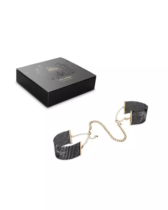 Menottes Bracelets Noir Bijoux Indiscrets pour jeux érotiques et bondage soft-6