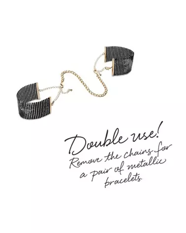 Menottes Bracelets Noir Bijoux Indiscrets pour jeux érotiques et bondage soft-7