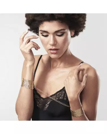 Menottes Bracelets Désir Métallique en Or par Bijoux Indiscrets-1