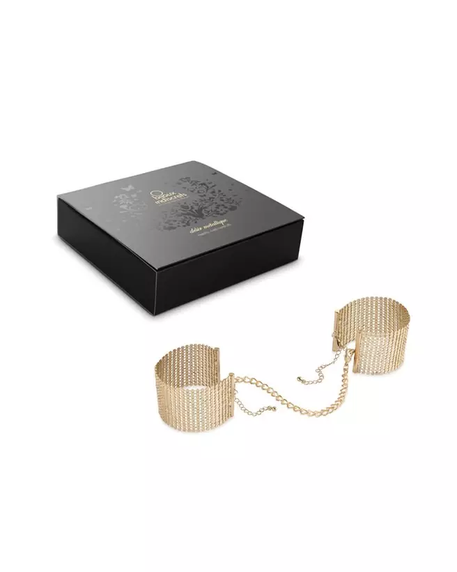 Menottes Bracelets Désir Métallique en Or par Bijoux Indiscrets-6