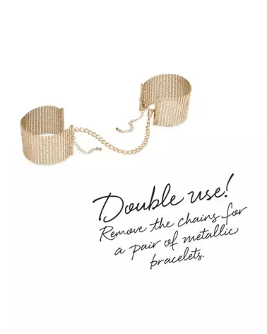 Menottes Bracelets Désir Métallique en Or par Bijoux Indiscrets-7