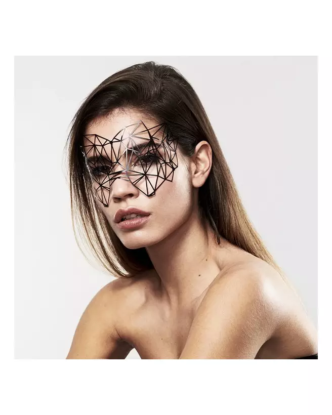 Masque Kristine Noir de Bijoux Indiscrets pour jeux BDSM-1