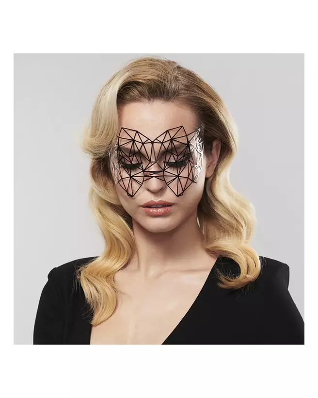 Masque Kristine Noir de Bijoux Indiscrets pour jeux BDSM-4