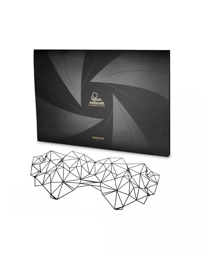 Masque Kristine Noir de Bijoux Indiscrets pour jeux BDSM-8