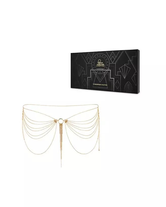 Chaîne de taille en or élégante par Bijoux Indiscrets, bijou de corps raffiné et luxueux-8