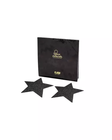Cache-tétons Étoile Noir Flash Bijoux Indiscrets en lingerie fine-2