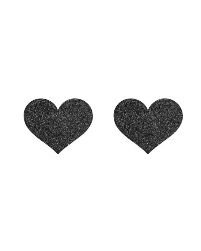 Cache-tétons Coeur Noir Bijoux Indiscrets, Accessoire de Séduction-4