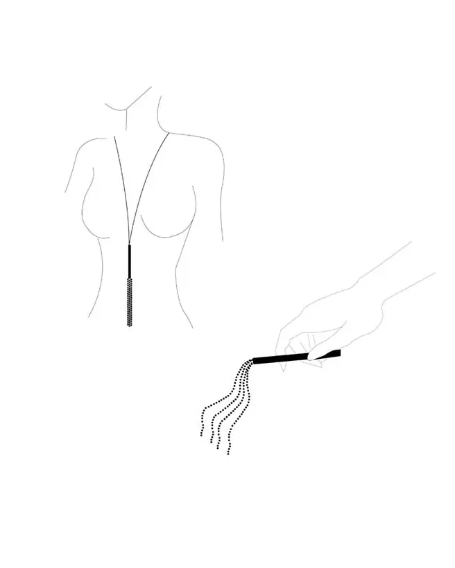 Collier Fouet en Argent Bijoux Indiscrets Accessoire Érotique-4