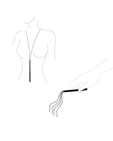 Collier Fouet en Argent Bijoux Indiscrets Accessoire Érotique-4
