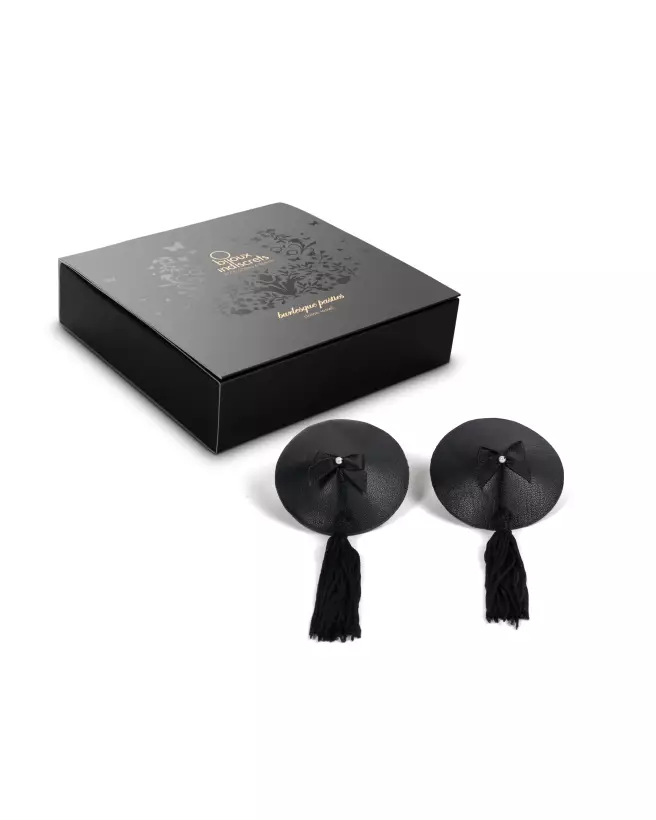 Cache-tétons Burlesque Noir de Bijoux Indiscrets, Accessoire Lingerie Élégant-2