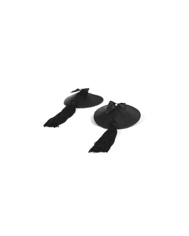 Cache-tétons Burlesque Noir de Bijoux Indiscrets, Accessoire Lingerie Élégant-5