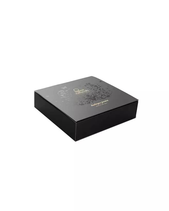 Cache-tétons Burlesque Noeud et Paillettes Noires de Bijoux Indiscrets-5