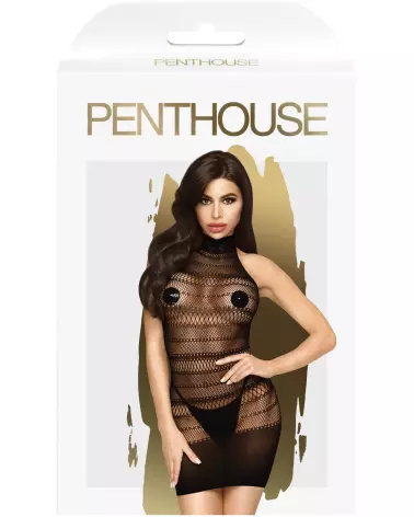 Robe sexy noire Epic Night de Penthouse pour soirée élégante-3