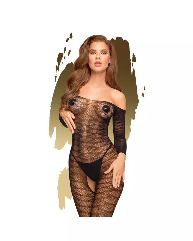 Photo du Bodystocking Dreamy Diva Noir par Penthouse, lingerie élégante et sensuelle-1