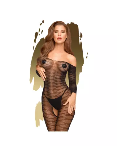 Photo du Bodystocking Dreamy Diva Noir par Penthouse, lingerie élégante et sensuelle-1
