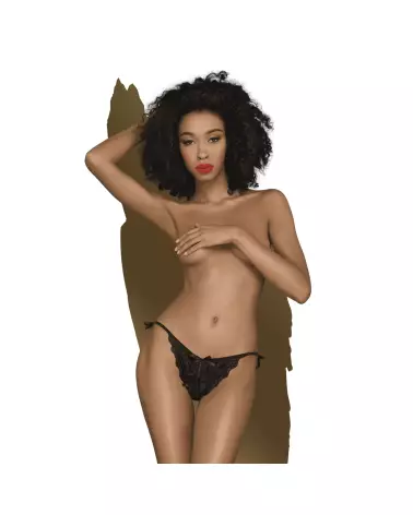 Photo de la culotte noire Too Hot to Be Real de Penthouse, lingerie de luxe élégante et séduisante-2