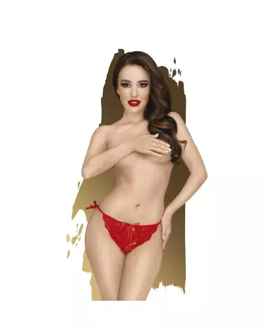 Image de la culotte rouge Too Hot to be Real de Penthouse, lingerie féminine élégante et confortable-2