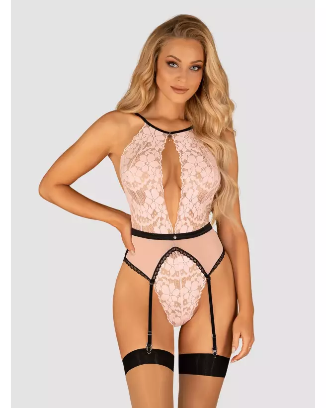 Image du Body Lilines Rose par Obsessive - Confort et Style Élégant-3