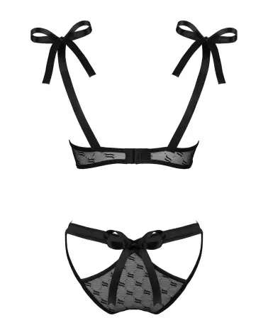 Image de l'ensemble Obsessivia 2 pcs noir par Obsessive, lingerie élégante et séduisante-8