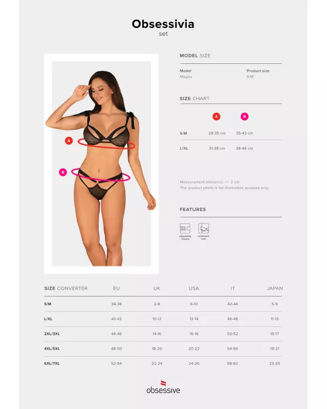 Image de l'ensemble Obsessivia 2 pcs noir par Obsessive, lingerie élégante et séduisante-9