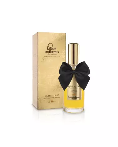 Huile de massage chauffante caramel doux Bijoux Indiscrets comestible-1