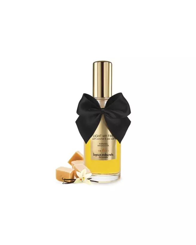 Huile de massage chauffante caramel doux Bijoux Indiscrets comestible-3