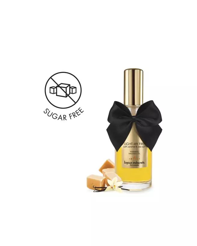 Huile de massage chauffante caramel doux Bijoux Indiscrets comestible-5