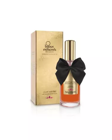 Huile de massage embrassable chauffante fraise sauvage Bijoux Indiscrets-1